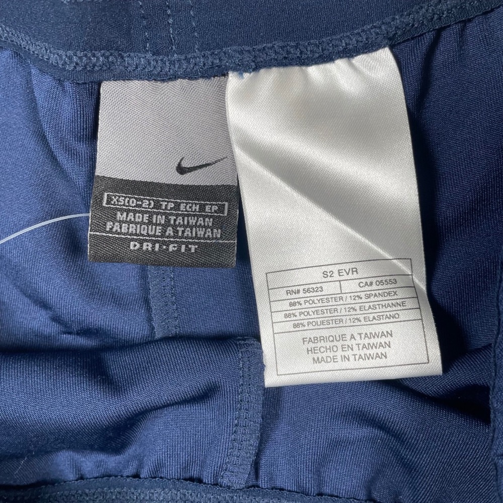Nike Womens Dri Fit Athletic Shorts Navy Blue XS Style 222611‎ - Picture 3 of 5